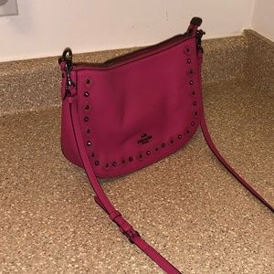 Floral Fuchsia Pink Coach Crossbody.
